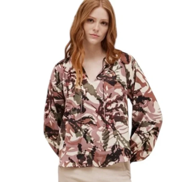 882:  GRADE & GATHER NWT BLOUSE ROSEWOOD (GG1) - Picture 2 of 2